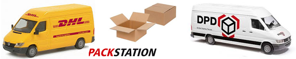 We dispatch with DHL and DPD