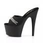 Preview: ADORE-701PS-2 Pleaser High-Heels Plateaupantoletten schwarz mit Glitzerkette