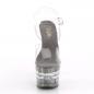 Preview: ADORE-708CHLN Pleaser high heels lined platform sandal clear pewter chrome