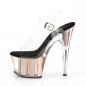 Preview: ADORE-708HGI Pleaser High-Heels Plateausandaletten rosegold holografische Effekte