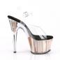 Preview: ADORE-708HGI Pleaser High-Heels Plateausandaletten rosegold holografische Effekte