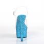 Preview: ADORE-708LG Pleaser high heels platform sandal clear aqua holographic multi glitter