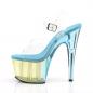 Preview: ADORE-708MCT Pleaser High-Heels Plateausandaletten klar hellblau getönt