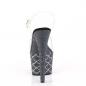 Preview: ADORE-708MSLG Pleaser High-Heels Platform Sandal clear black glitter