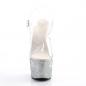 Preview: ADORE-708STAR Pleaser High Heels platform sandal clear silver glitter rhinestone stars
