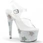 Preview: ADORE-708STAR Pleaser High Heels platform sandal clear silver glitter rhinestone stars