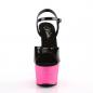 Preview: ADORE-709OMBRE Pleaser High-Heels Sandaletten schwarz Lack pink-lavendel Ombre