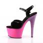 Preview: ADORE-709OMBRE Pleaser High-Heels Sandaletten schwarz Lack pink-lavendel Ombre