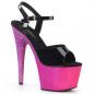 Preview: ADORE-709OMBRE Pleaser High-Heels Sandaletten schwarz Lack pink-lavendel Ombre