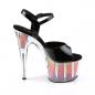 Preview: ADORE-709SRS Pleaser High Heels ankle strap sandal clear neon multicolor