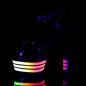 Preview: ADORE-709UVLN Pleaser high heels platform ankle strap sandal black uv multicolor lines