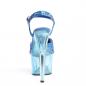 Preview: ADORE-710GT Pleaser High-Heels Plateau Sandaletten blau gefärbt Glitter
