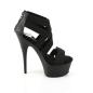 Preview: CAPTIVA-669 Pleaser highheels platform sandal criss cross elastic band black matte