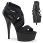 Preview: CAPTIVA-669 Pleaser highheels platform sandal criss cross elastic band black matte