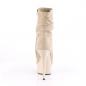 Preview: DELIGHT-1031 Pleaser high heels crash-look platform peep toe ankle boots beige