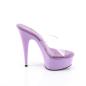 Preview: DELIGHT-601 Pleaser ladies high heels platform slide clear lavender