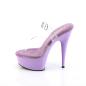 Preview: DELIGHT-608 elegant Pleaser High Heels platform sandal transparent lavender