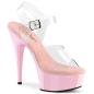 Preview: DELIGHT-608 elegant Pleaser High Heels platform sandal transparent baby pink