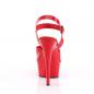 Preview: DELIGHT-608N Pleaser High Heels platform ankle strap sandal red