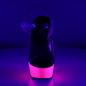 Preview: DELIGHT-608UV Pleaser High Heels platform sandal clear neon pink uv reactive