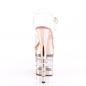 Preview: FLAMINGO-808CHLN Pleaser High-Heels Linien-Plateau Sandaletten klar rosegold Chrom