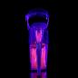 Preview: FLAMINGO-808FLM Pleaser high heels platform sandal clear hotpink flames