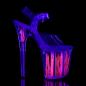 Preview: FLAMINGO-808FLM Pleaser high heels platform sandal clear hotpink flames