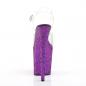 Preview: FLAMINGO-808LG Pleaser high heels platform sandal clear purple multi glitter