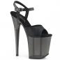 Preview: FLAMINGO-809T Pleaser High-Heels Plateau Sandaletten schwarz gefrostet