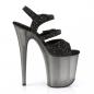 Preview: FLAMINGO-874 Pleaser high heels platform sandal black glitter frosted
