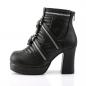 Preview: GOTHIKA-50 Demonia platform ankle boot black matte zippered straps