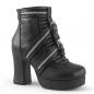 Preview: GOTHIKA-50 Demonia platform ankle boot black matte zippered straps