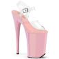Preview: INFINITY-908 Pleaser Damen High Heels Plateau klare Riemchen Sandaletten babypink