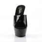 Preview: KISS-201MG Pleaser high heels platform mules black patent mini glitter