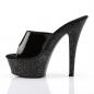 Preview: KISS-201MG Pleaser high heels platform mules black patent mini glitter