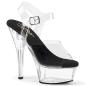 Preview: KISS-208 Pleaser vehan ladys high heels platform sandal clear black