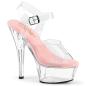 Preview: KISS-208 Pleaser vehan ladys high heels platform sandal clear baby pink