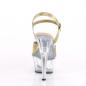 Preview: KISS-209BHG Pleaser high heels platform sandal champagne clear with hologram