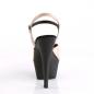 Preview: KISS-209MMET Pleaser high heels platform sandal champagne matte metallic black