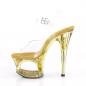 Preview: MOON-708GFT Pleaser High-Heels Cut-Out-Plateau Sandaletten gold getönt Glitter