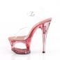 Preview: MOON-708GFT Pleaser high heels sandal cut-out platform pink tinted glitter hearts