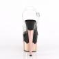 Preview: SCALLOP-708-2HGM Pleaser high heels platform ankle strap sandal clear black rose gold chrom