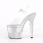 Preview: SCALLOP-708-2RS Pleaser high heels platform ankle strap sandal clear silver rhinestone