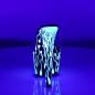 Preview: SKY-301-5 Pleaser high heels platform slide clear black neon white blood splatter