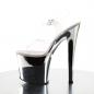 Preview: TABOO-708 Pleaser high heels platform ankle strap sandal clear silver chrome