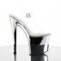 Preview: TABOO-708 Pleaser high heels platform ankle strap sandal clear silver chrome