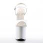 Preview: TABOO-709 Pleaser high heels platform ankle strap sandal white patent