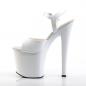 Preview: TABOO-709 Pleaser high heels platform ankle strap sandal white patent