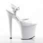 Preview: TABOO-709 Pleaser high heels platform ankle strap sandal white patent