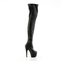 ADORE-4000 Pleaser vegan platform stretch crotch booth black stretch matte